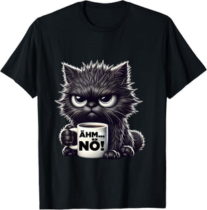 Grimmige Cat Work Colleagues Men Women Funny Cats Shirt, black, S T-Shirt - T-Shirt | Black