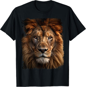 Vintage Lion Animal Graphic T-Shirt - T-Shirt | Black