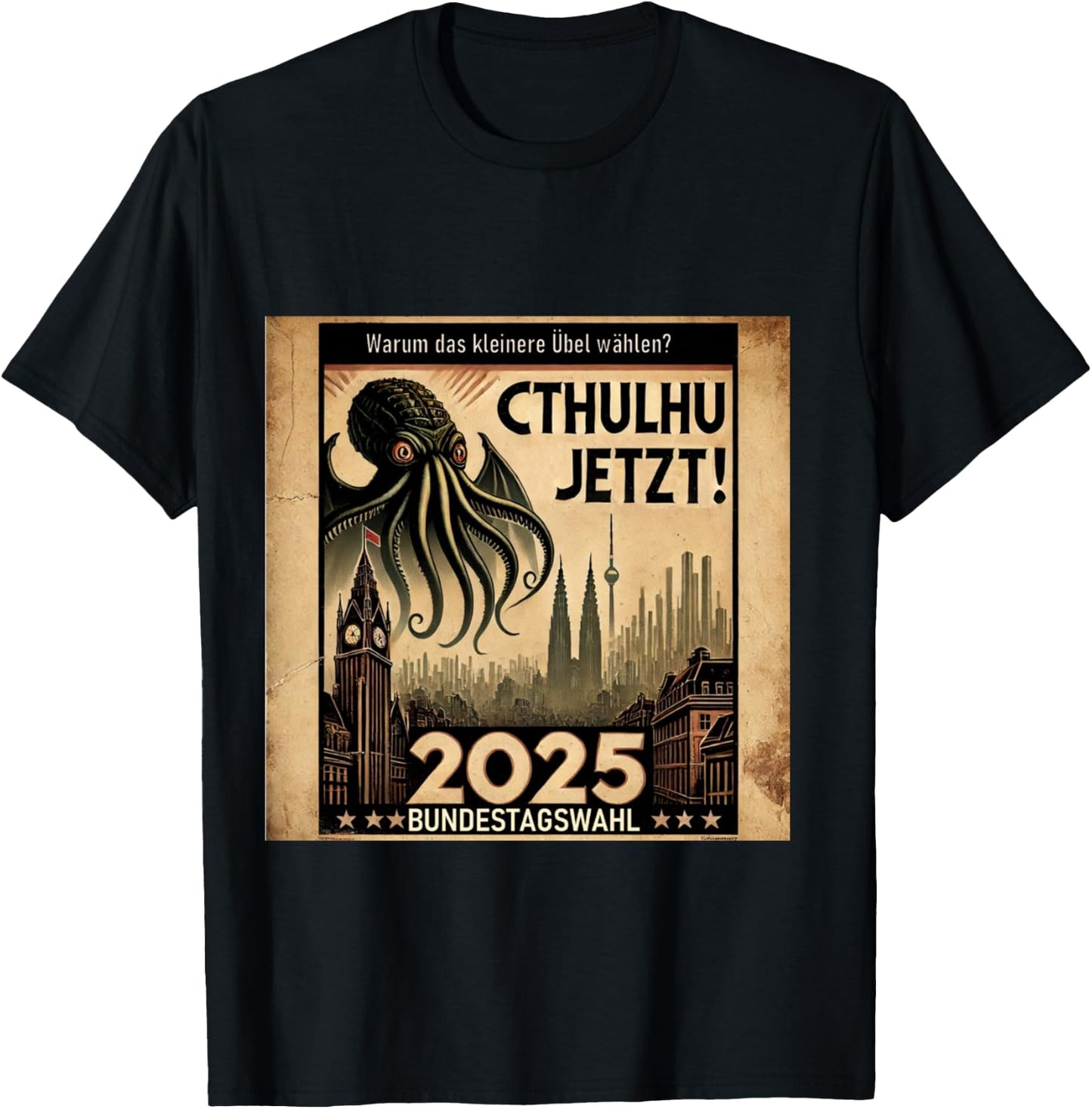 Vote Cthulhu - Federal Election 2025 T-Shirt - T-Shirt | Black