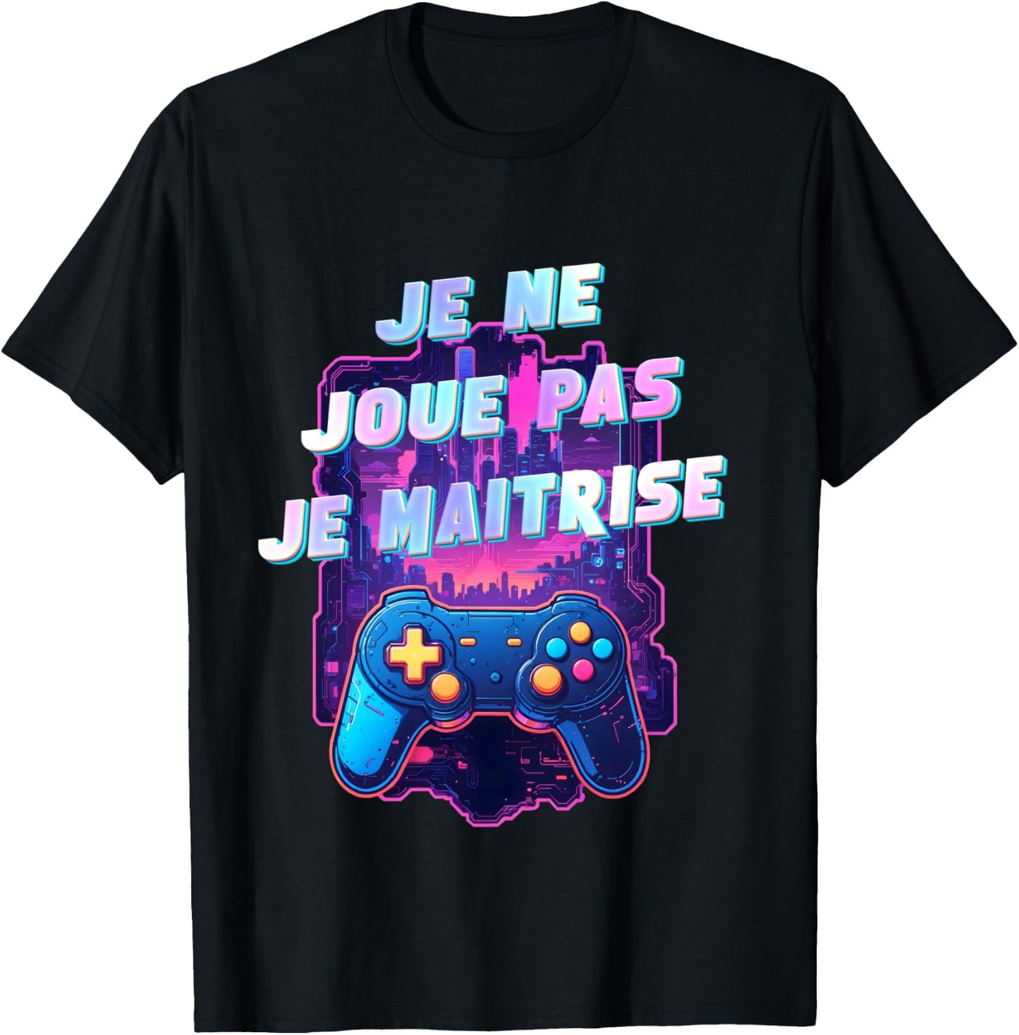Gaming video games gift gamer passionate console controller , Black, S T-Shirt - T-Shirt | Black