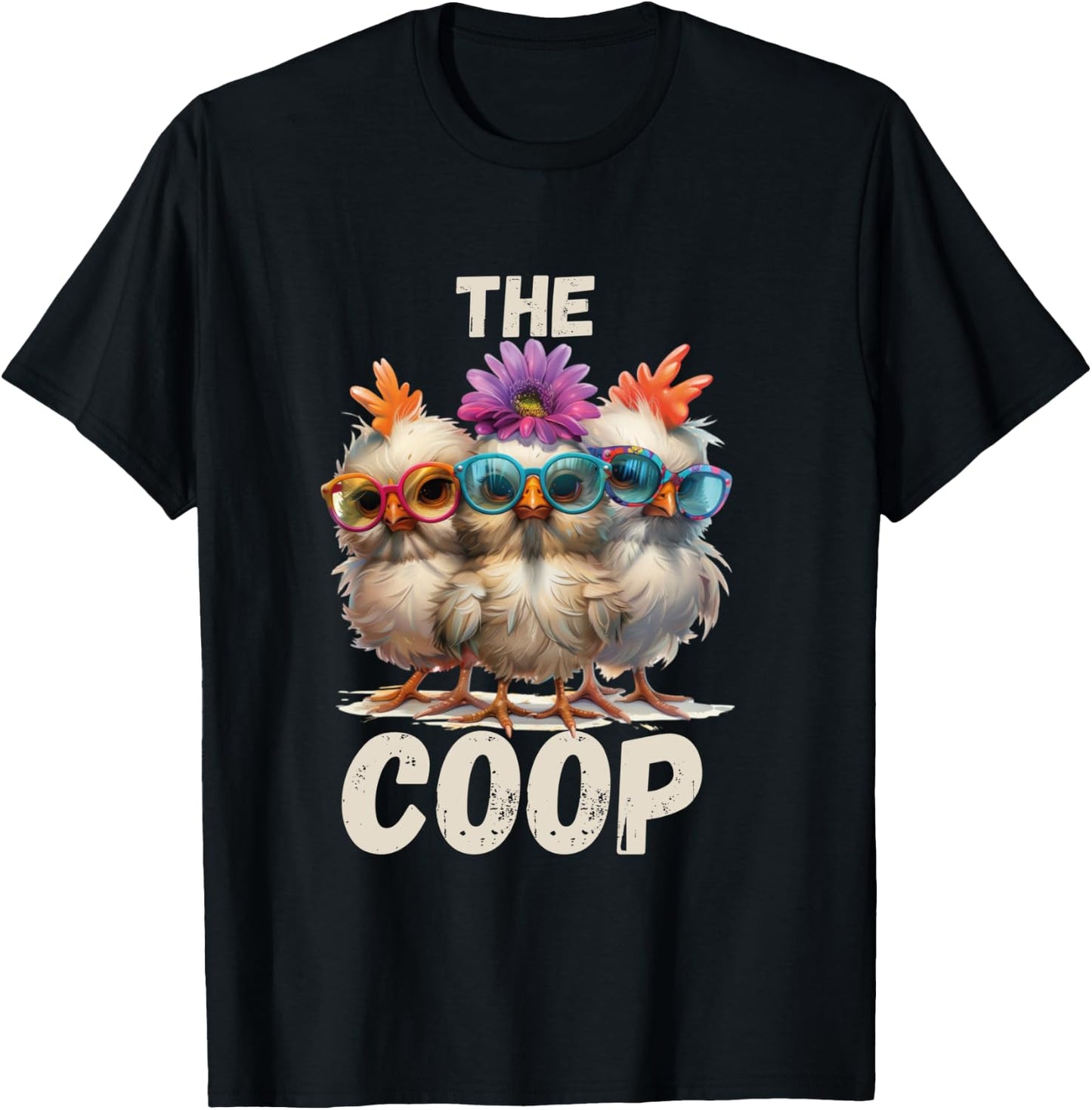 The Coop Chicken Trio T-Shirt - T-Shirt | Black