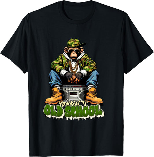 KEEPING IT OLD SCHOOL Hip Hop US Rap 90s New York , Black, S T-Shirt - T-Shirt | Black