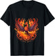 Phoenix Eagle: Wiedergeburt, neuer Anfang, symbolisch: Flammen unter der Sonne Langarmshirt T-Shirt - T-Shirt | Black