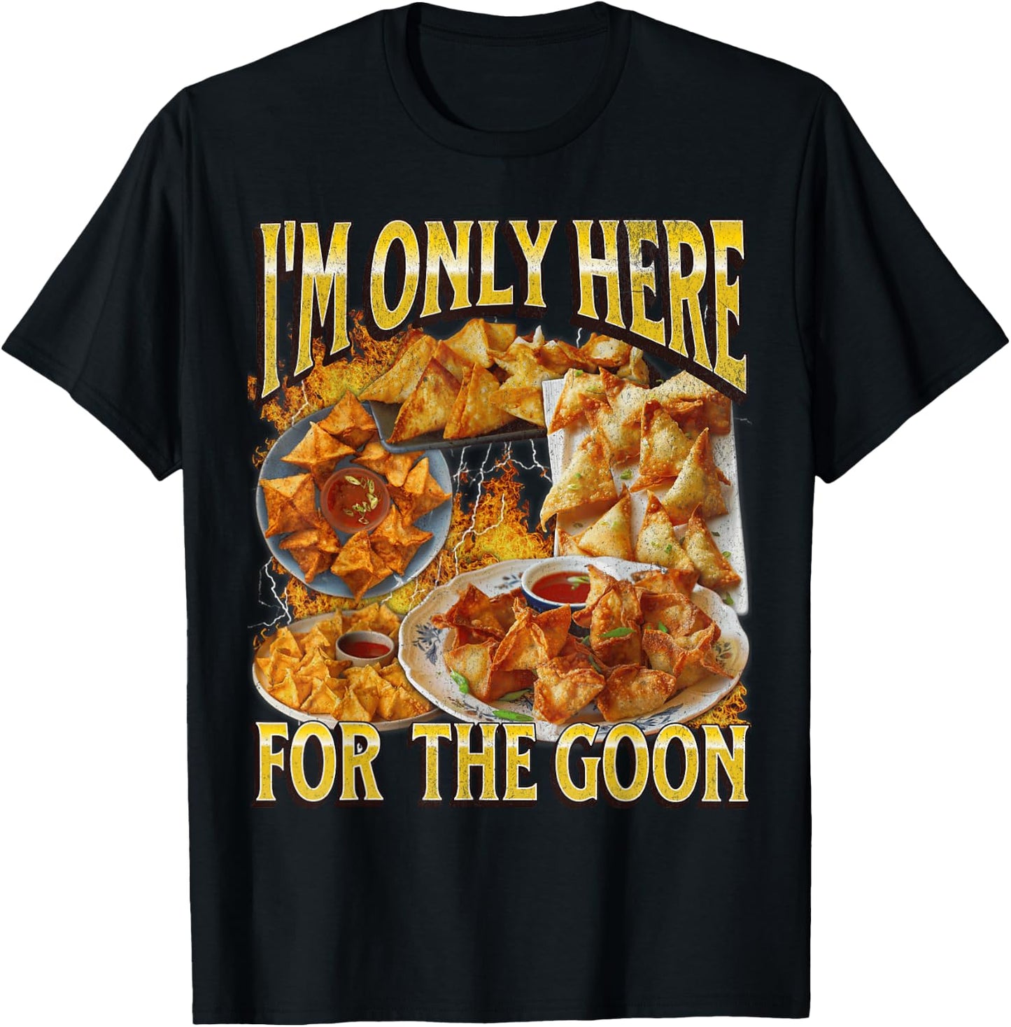 Funny Crab Rangoon Meme Bootleg Graphic T-Shirt - T-Shirt | Black