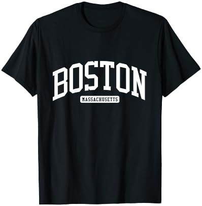 Boston, Massachusetts, MA, College-Universitätsstil T-Shirt - T-Shirt | Black