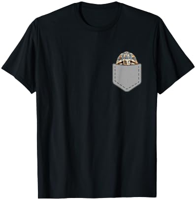 Funny Leopard Tortoise Reptile In Your Pocket T-Shirt - T-Shirt | Black