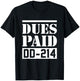 Dues Paid Proud Veteran DD-214 T-Shirt - T-Shirt | Black