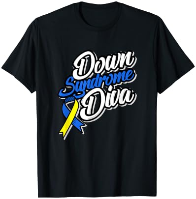 Down Syndrome Awareness Shirts Special Support Diva Perfect T-Shirt - T-Shirt | Black