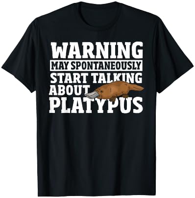 Platypus Funny Talk About Duck Billed Platypus T-Shirt - T-Shirt | Black