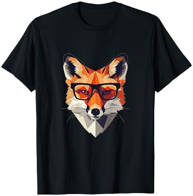 Ein stilvoller Fuchs mit Brille T-Shirt - T-Shirt | Black
