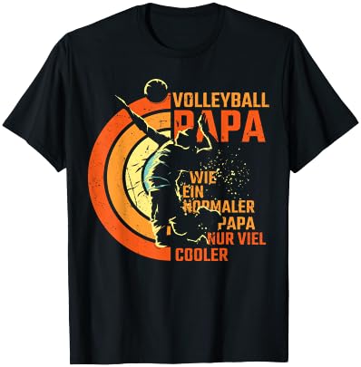 Volleyball Papa Nur Cooler Vater Volleyballspieler Vatertag T-Shirt - T-Shirt | Black