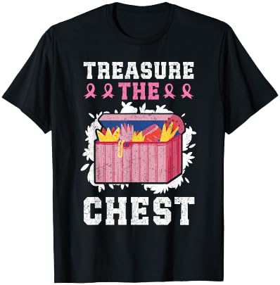 Treasure The Chest Breast Cancer T-Shirt - T-Shirt | Black