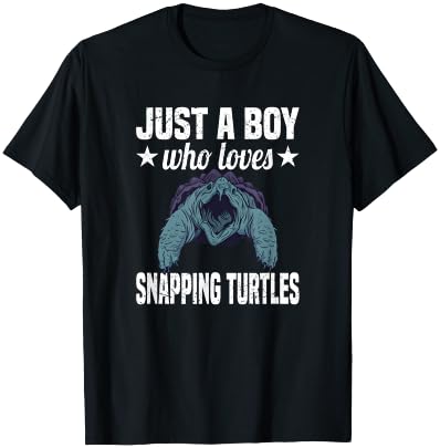 Alligator Snapping Turtle Boy Father Pet Turtle Reptile Fun T-Shirt - T-Shirt | Black