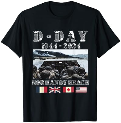 80th Anniversary of the Normandy Landings, History of the , Black, S T-Shirt - T-Shirt | Black