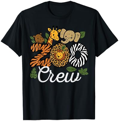 Zoo Crew Animals Safari Wildlife Matching Kids Men Women T-Shirt - T-Shirt | Black