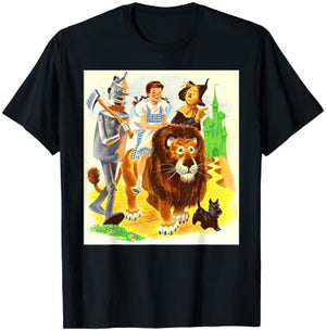 OZ Dorothy Toto Scarecrow Cowardly Lion Tin Man Wizard of OZ T-Shirt - T-Shirt | Black